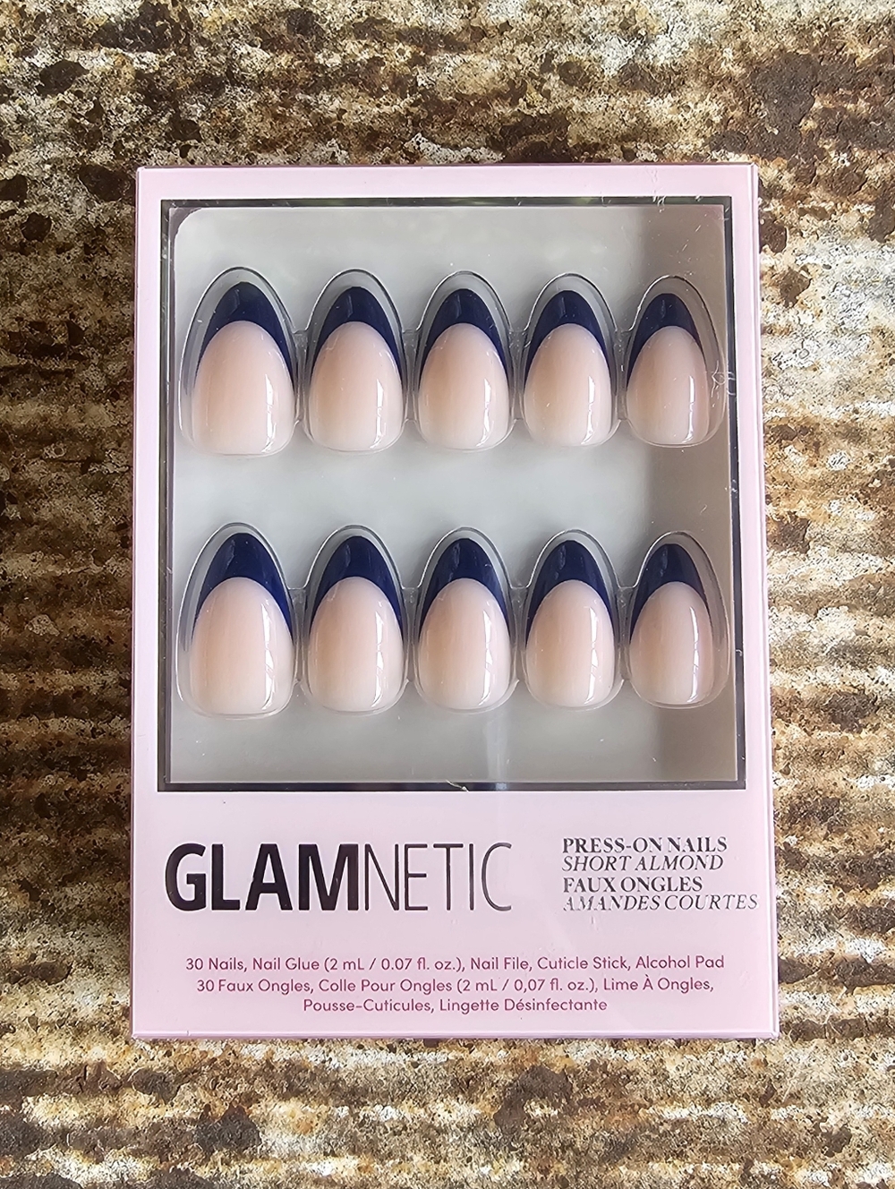 🔴 Glamnetic French Riviera Short Almond Press-On Nails